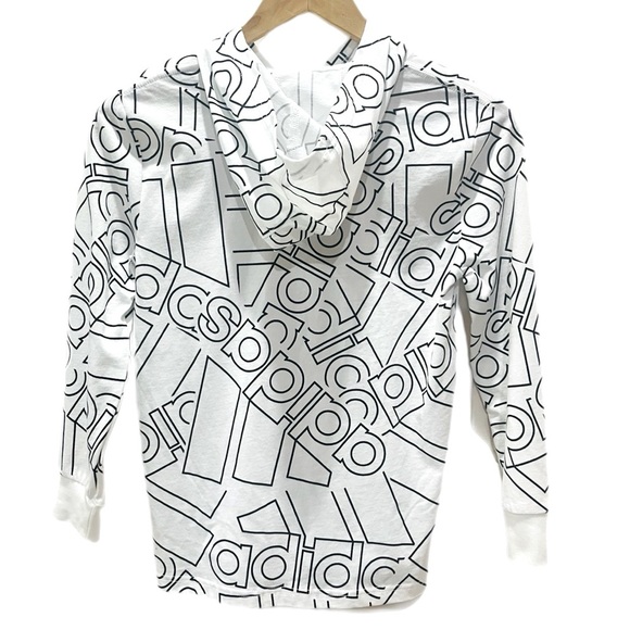 NWOT Boys Adidas Hooded Long Sleeve Top Size 8 - Picture 2 of 3